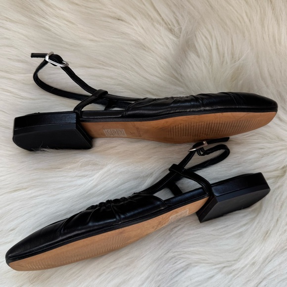 New Intentionally Blank Daff Slingback Flat Black Leather - Picture 3 of 5